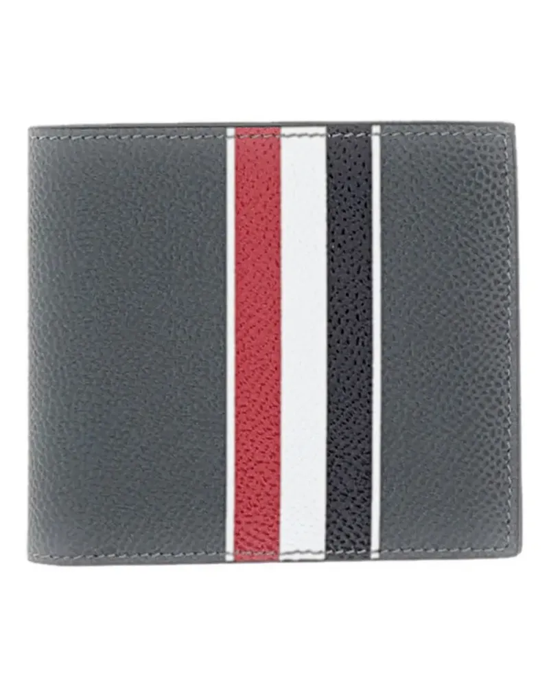Thom Browne pebble-texture bi-fold wallet - Grau Grau