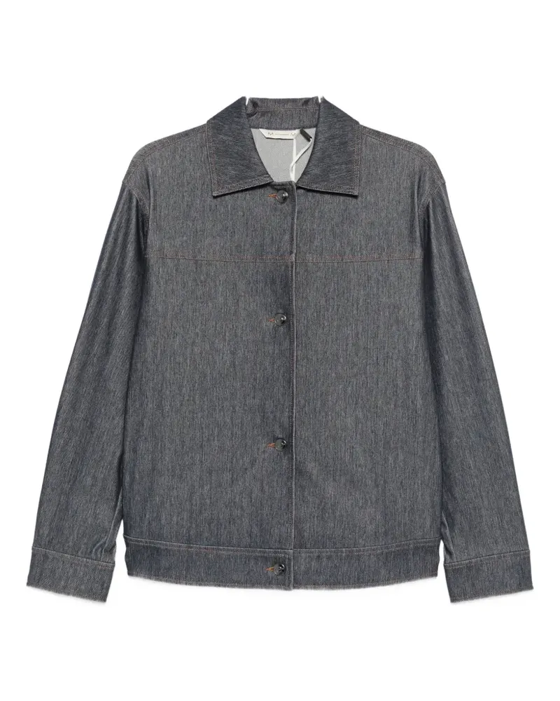 Max Mara contrast-stitch denim jacket - Blau Blau
