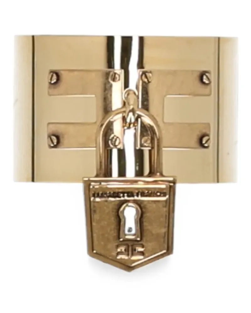 Elisabetta Franchi padlock-detail cuff bracelet - Gold Gold