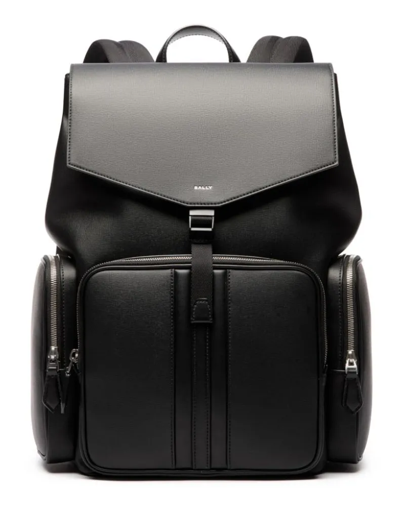 Bally Mythos Rucksack aus recyceltem Leder - Schwarz Schwarz