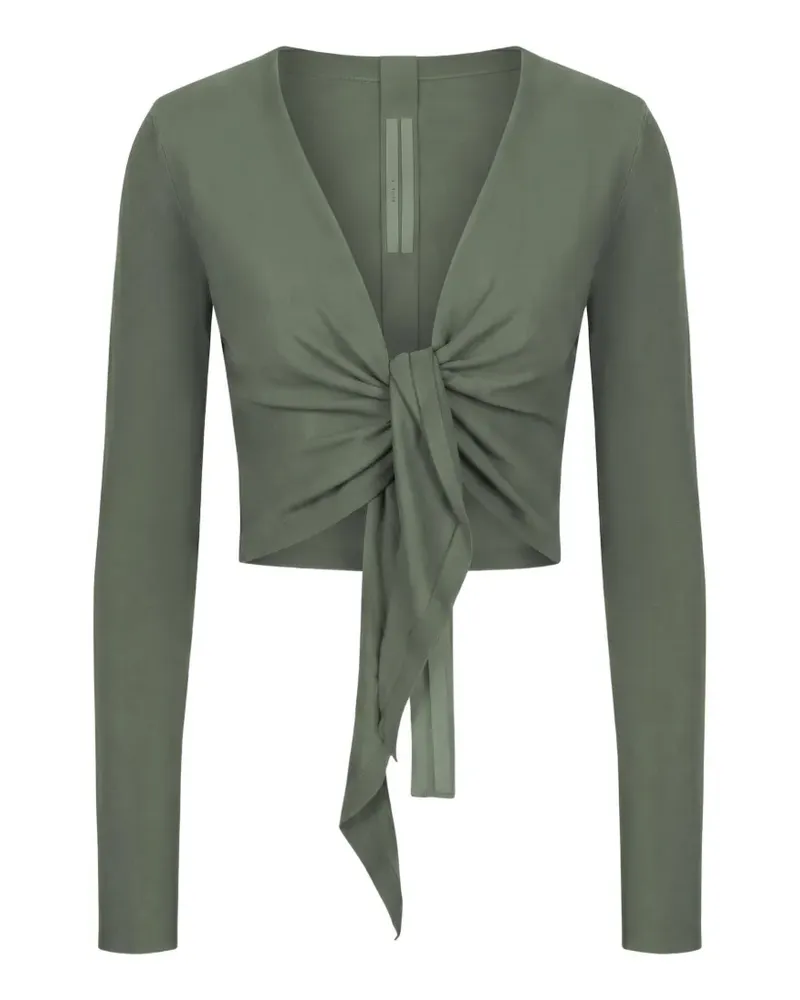 Rick Owens Cardigan in Wickeloptik - Grün Grün