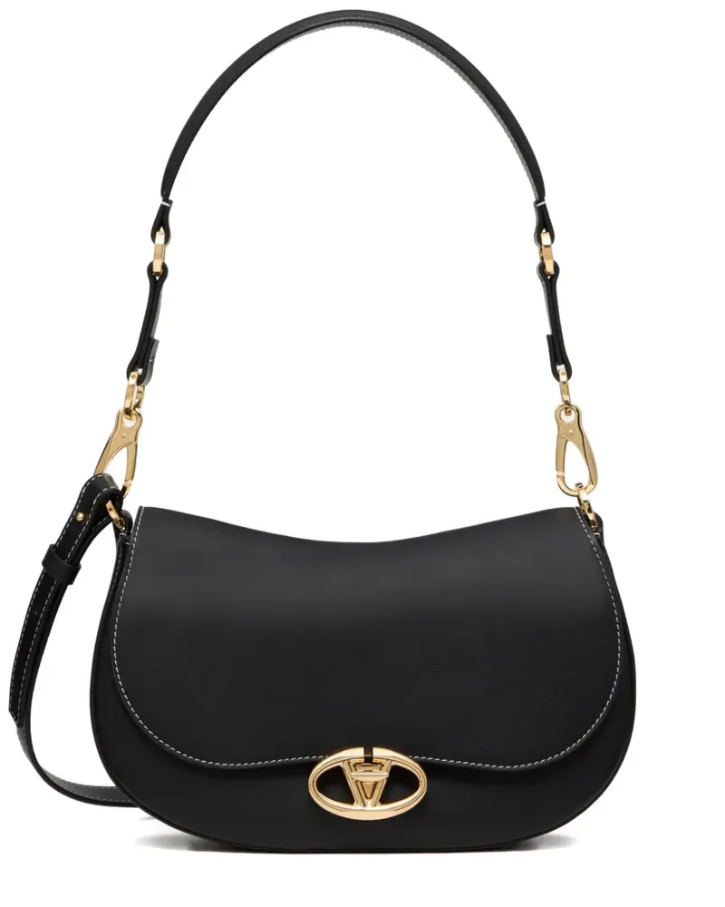 Valentino Garavani Kleine Ohval Schultertasche - Schwarz Schwarz