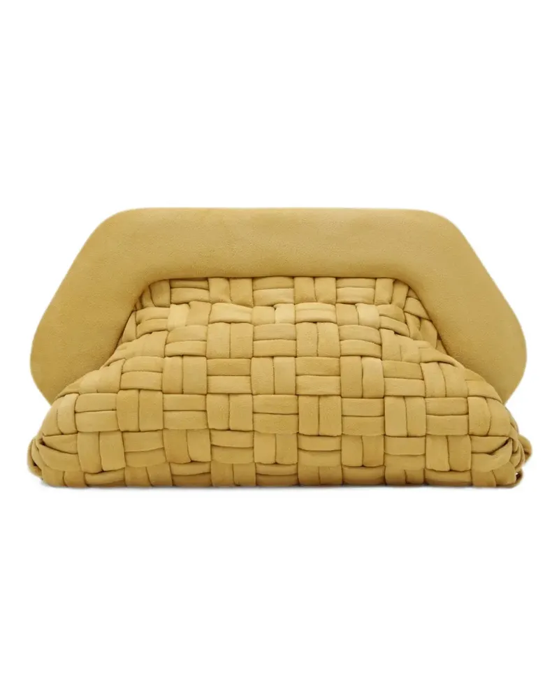 THEMOIRÈ Bios woven clutch bag - Gelb Gelb