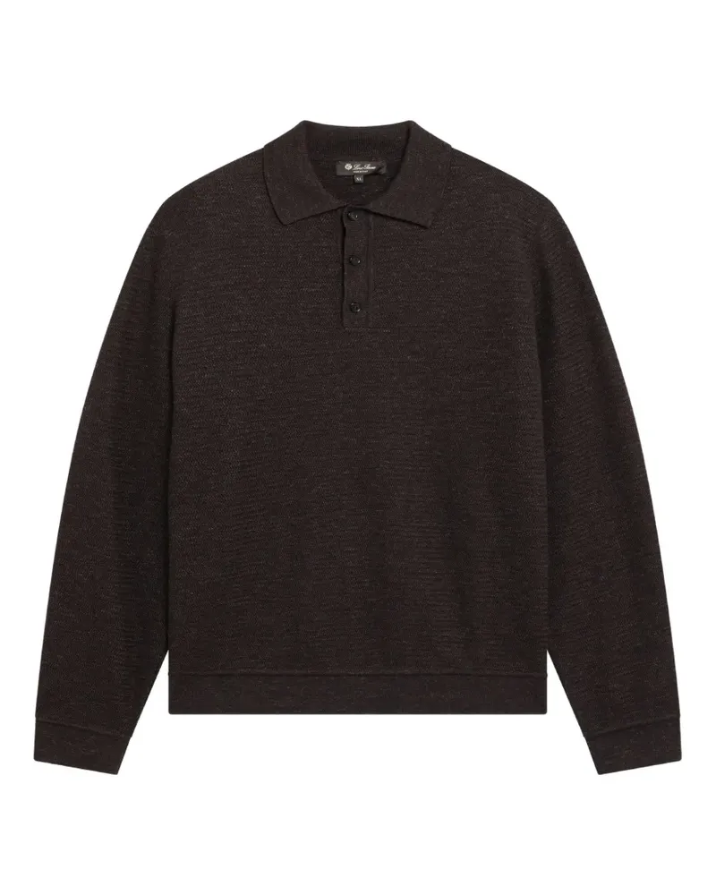 Loro Piana Poloshirt mit Knopfleiste - Braun Braun