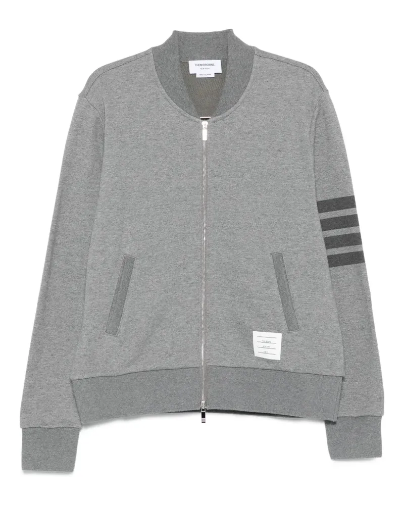 Thom Browne Sweatshirtjacke mit drei Streifen - Grau Grau