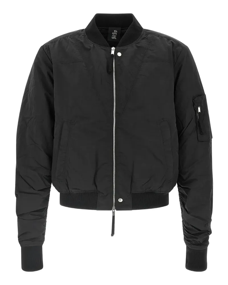 THOM KROM Gerippte J 75 Bomberjacke - Schwarz Schwarz