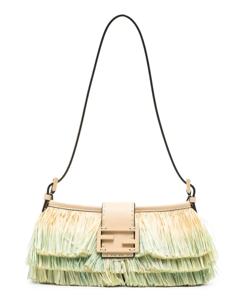 Fendi Baguette fringed shoulder bag - Grün Grün