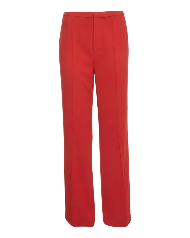Alice + Olivia Gerade Hose aus Krepp - Rot Rot