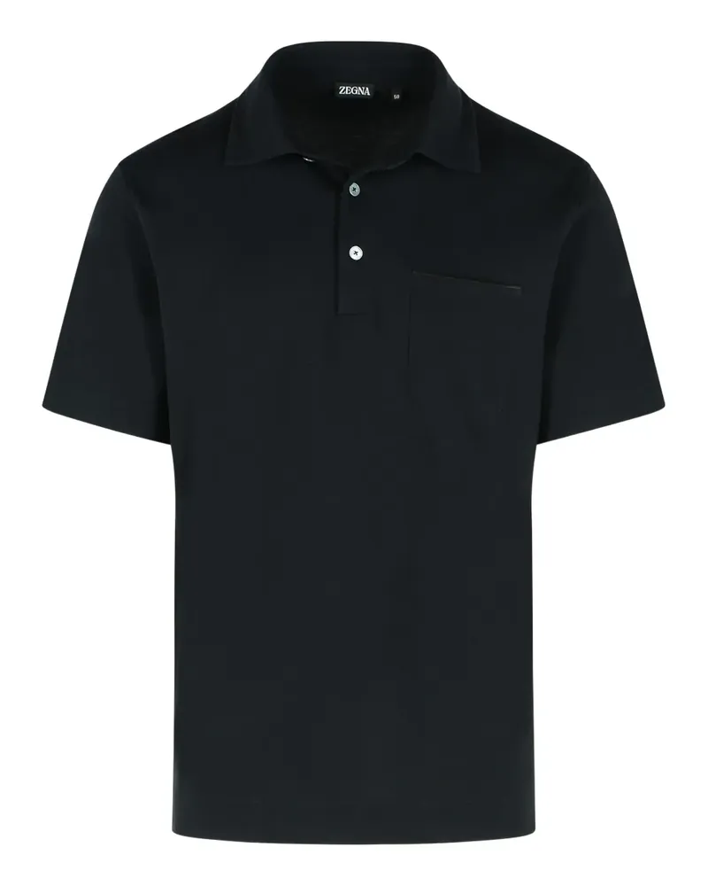 Ermenegildo Zegna Poloshirt mit aufgesetzter Tasche - Schwarz Schwarz