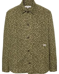 Kitsuné Hemdjacke mit Blumen-Print Grün