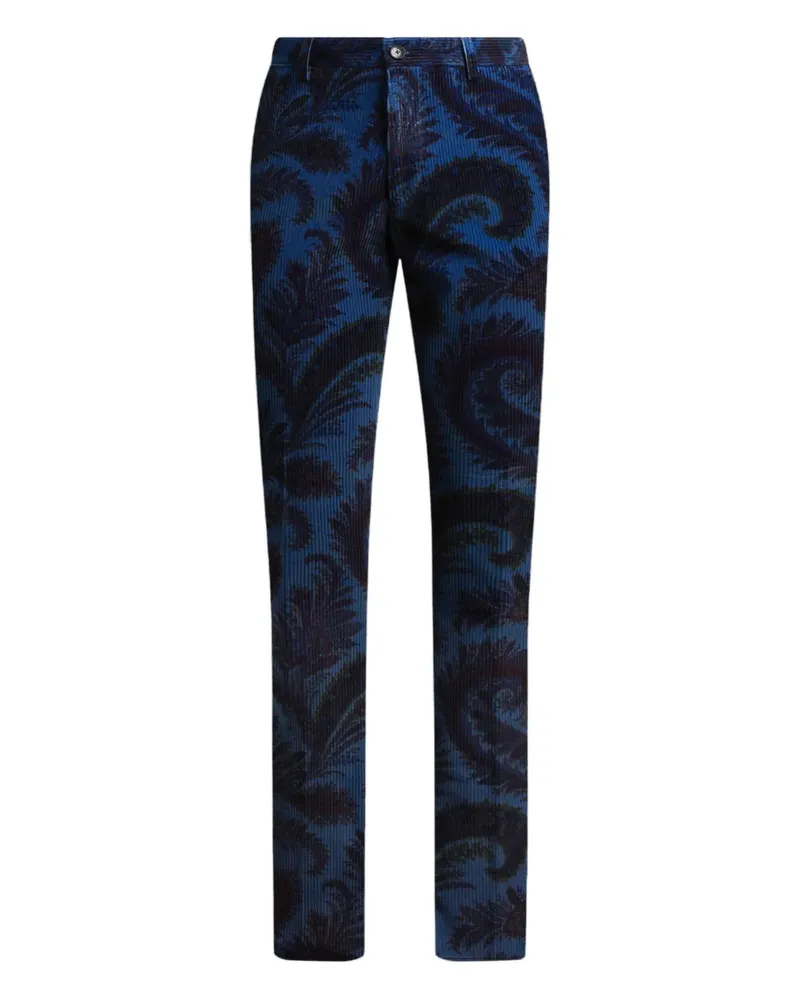 Etro Gerippte Hose - Blau Blau