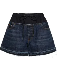 Sacai Shorts mit Kontrastdetails Blau