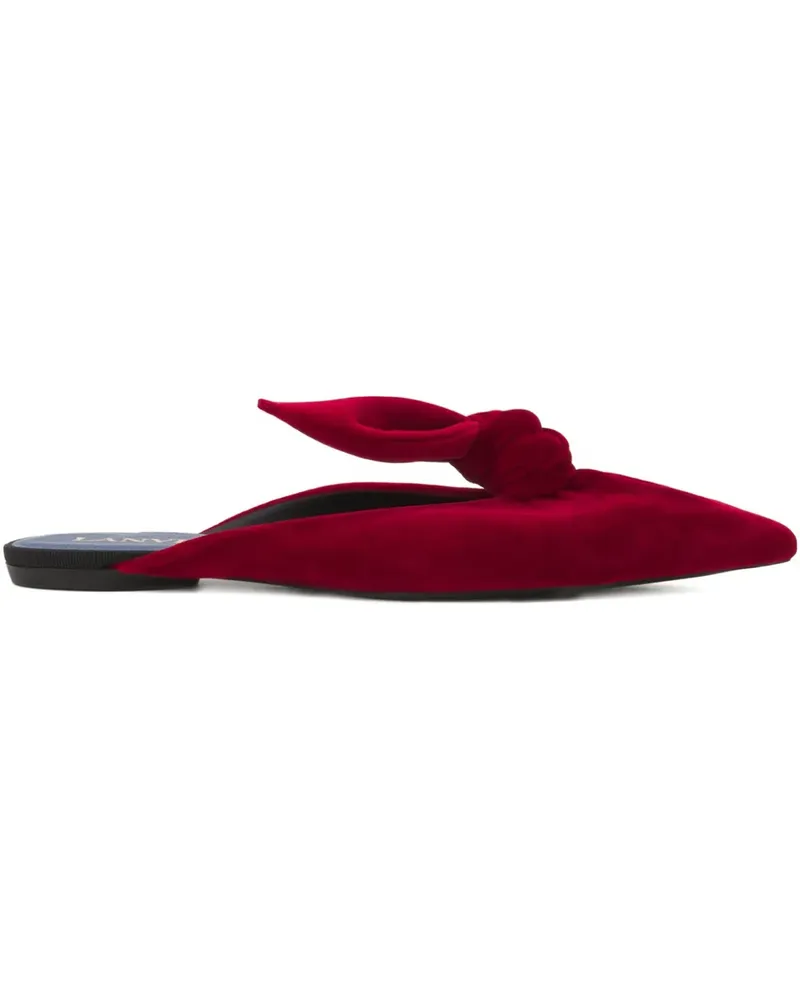 Lanvin Mules mit geknoteter Samtstruktur - Rot Rot