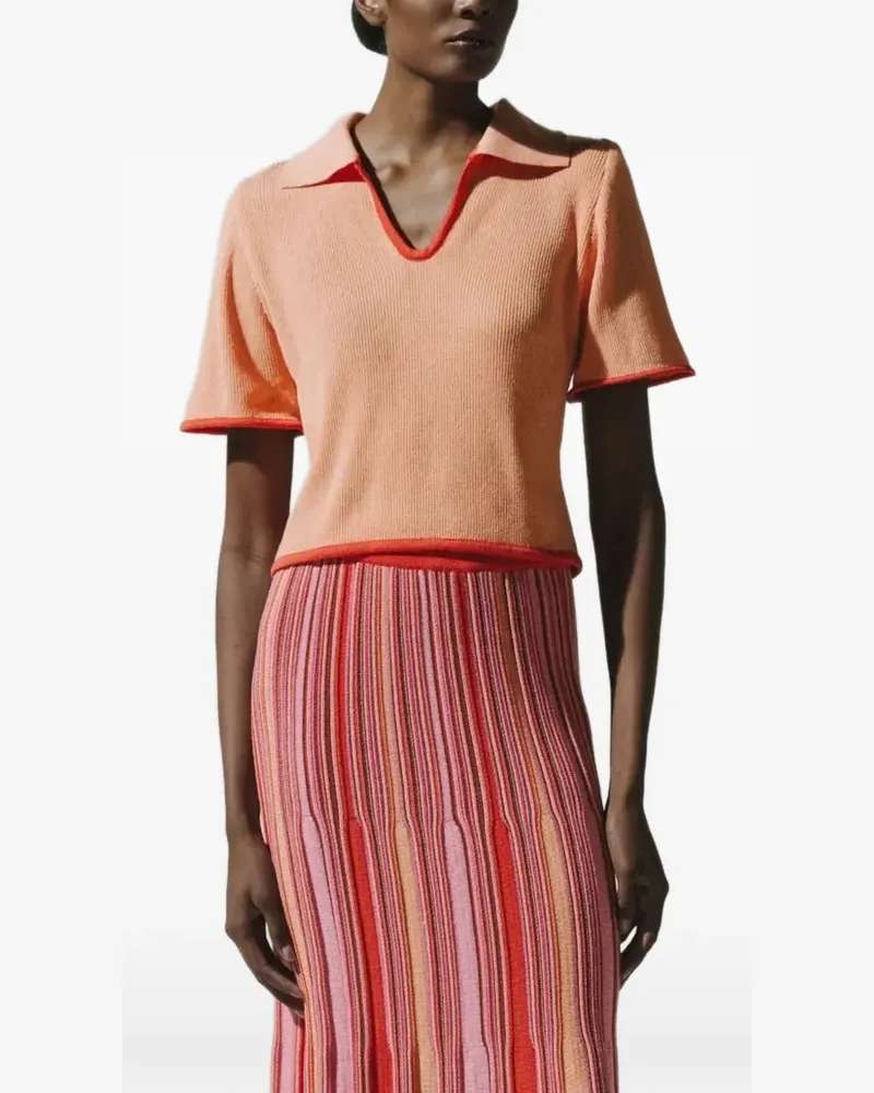 Baobab Collection Carlotta T-Shirt mit V-Ausschnitt - Orange Orange