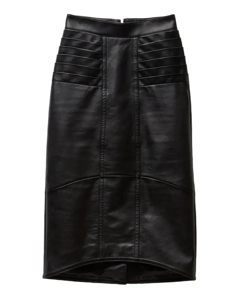 Versace Midirock aus Nappaleder - Schwarz Schwarz