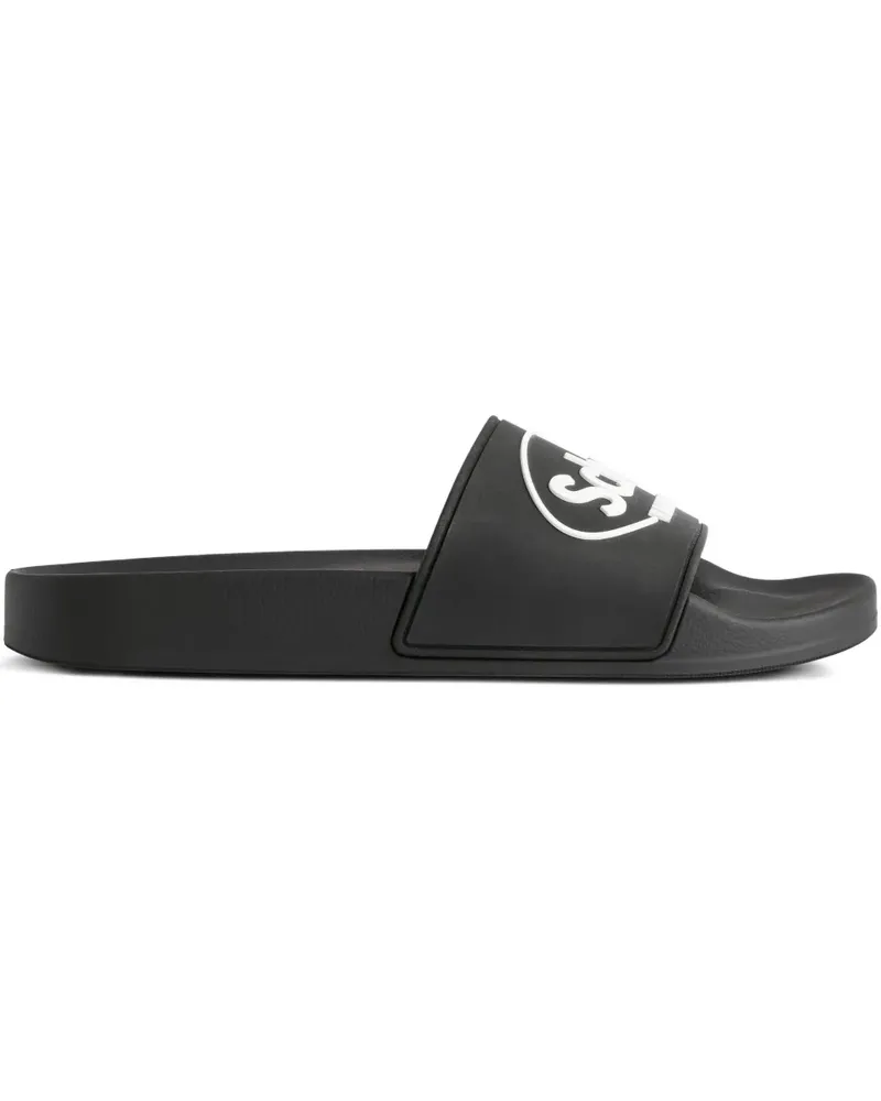 Balenciaga x Scholl Pantoletten mit Logo - Schwarz Schwarz