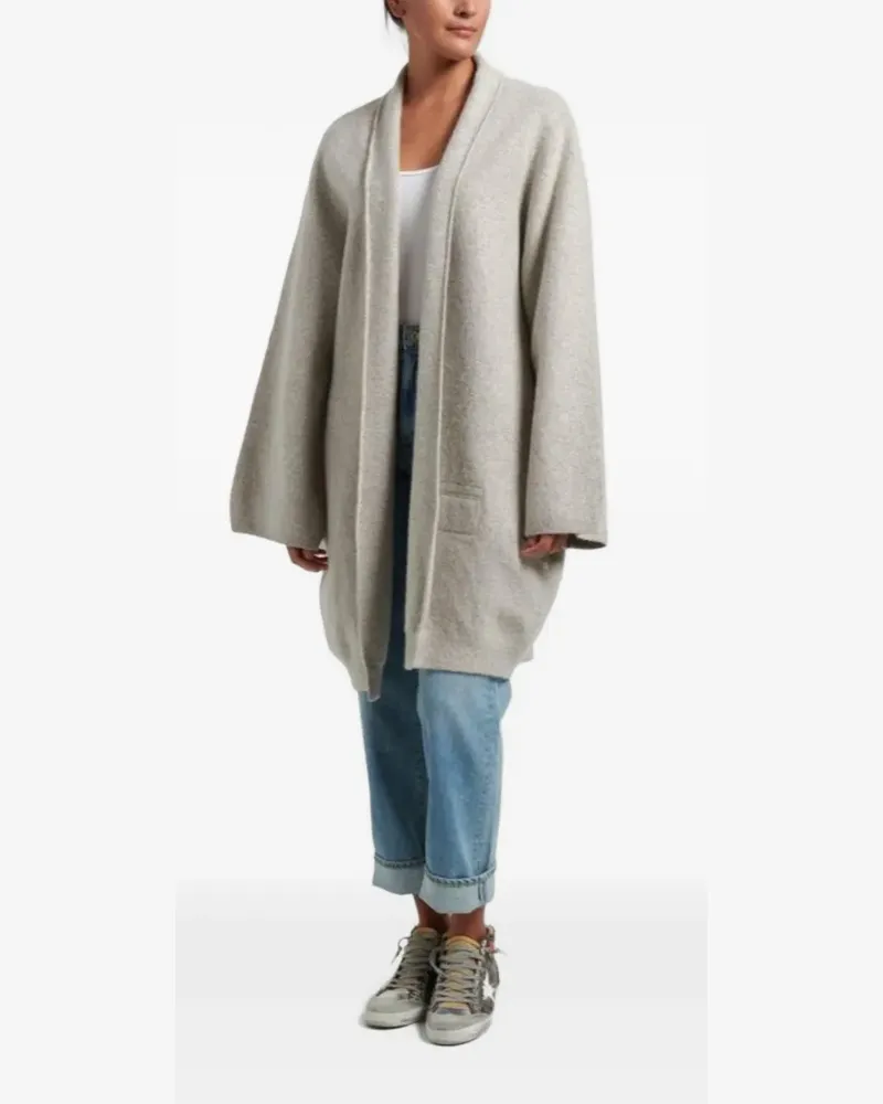 Frenckenberger felted open-front coat - Nude Nude