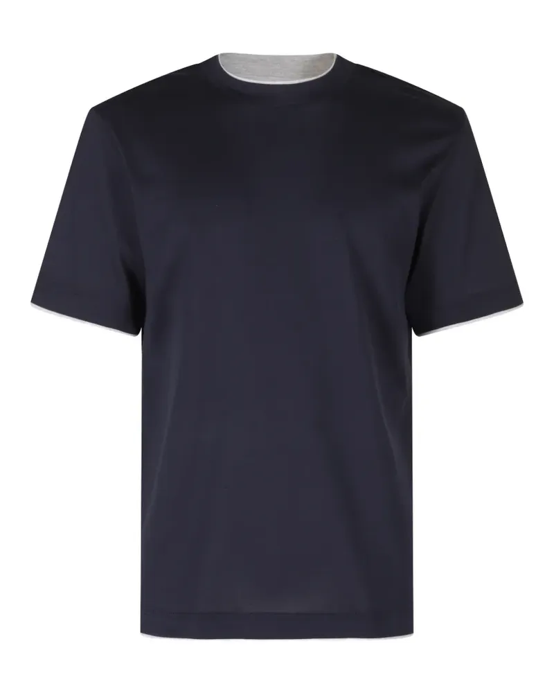 Eleventy T-Shirt mit rundem Ausschnitt - Blau Blau