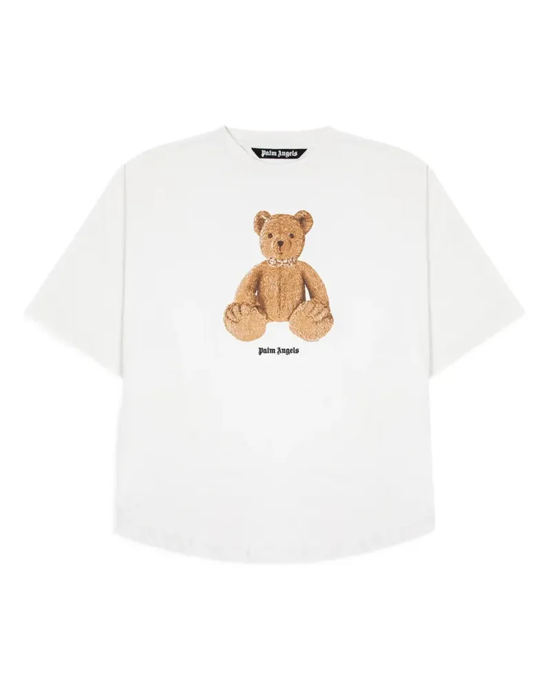 Palm Angels T-Shirt mit Bären-Print - Weiß Weiß