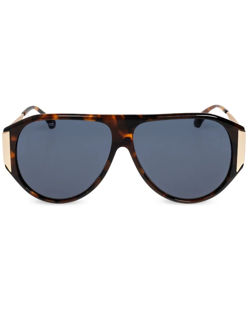 Etro Sonnenbrille mit Logo-Prägung - Braun Braun
