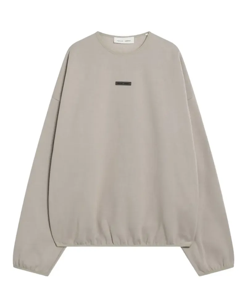 Fear of God logo-plaque cotton sweatshirt - Nude Nude