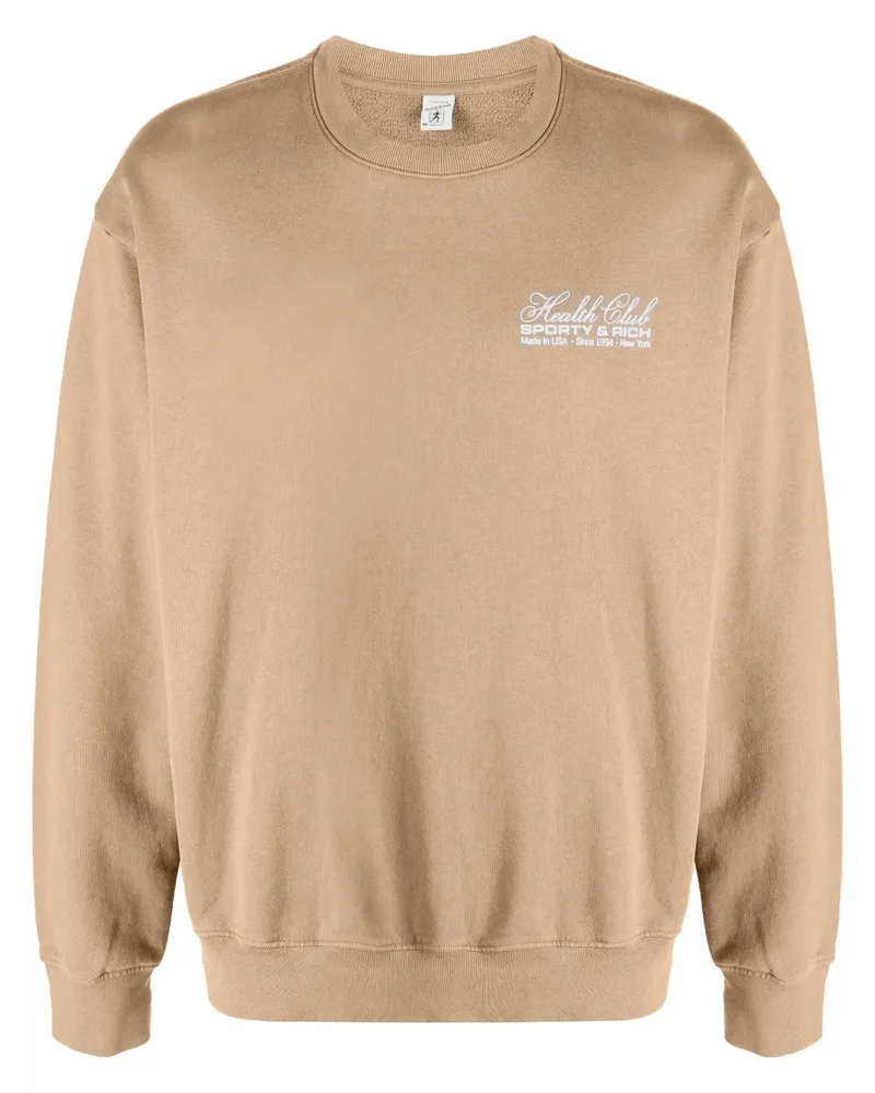 SPORTY & RICH Health Club Sweatshirt - Braun Braun