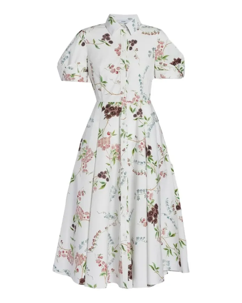 Erdem Midikleid mit Blumen-Print - Weiß Weiß