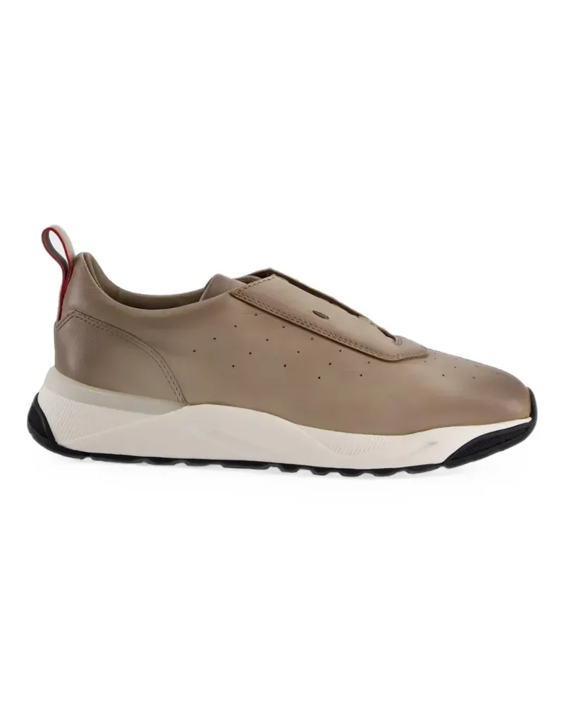 Santoni New Leas Sneakers mit perforiertem Detail - Nude Nude