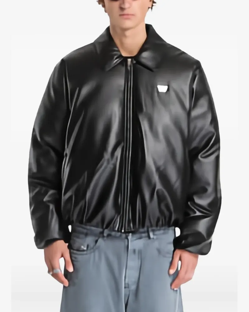 MISBHV faux-leather bomber jacket - Schwarz Schwarz