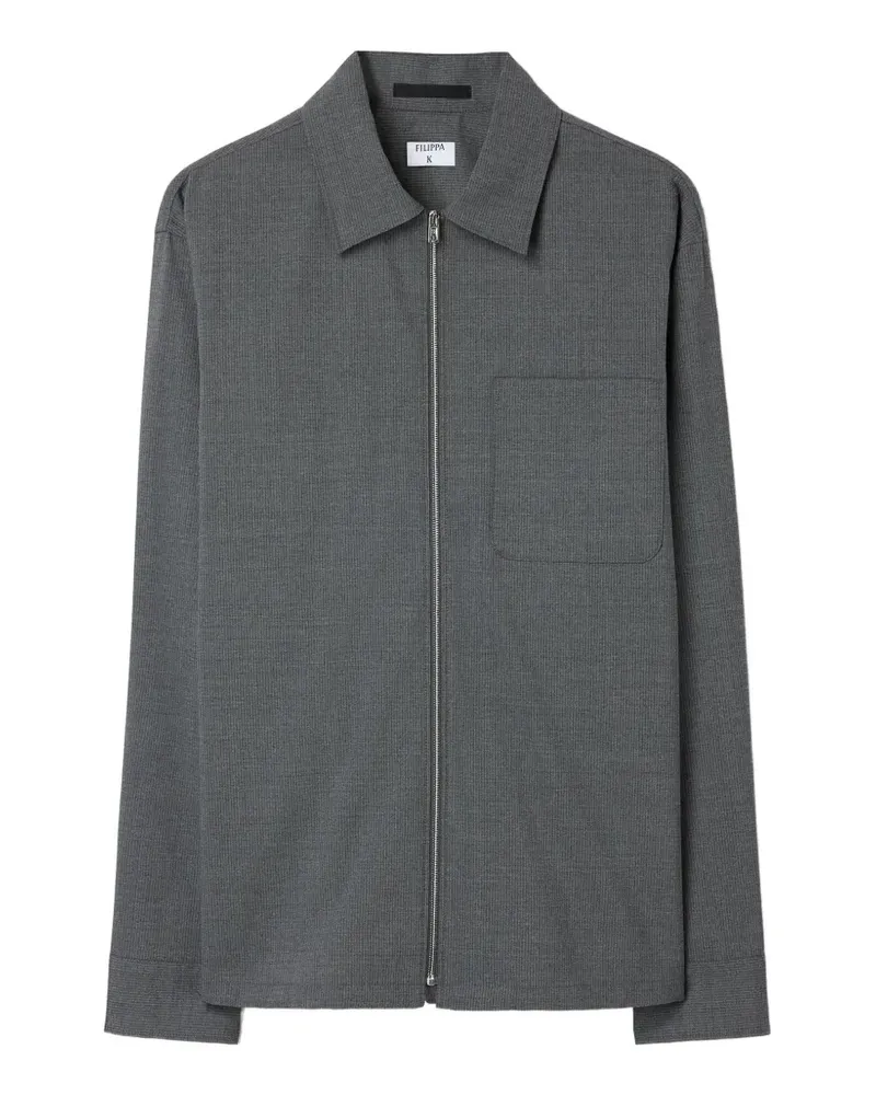 Filippa K pinstripe-pattern shirt jacket - Grau Grau