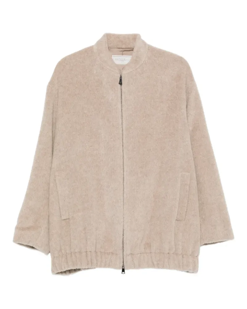 Antonelli Firenze zip-up bomber jacket - Nude Nude