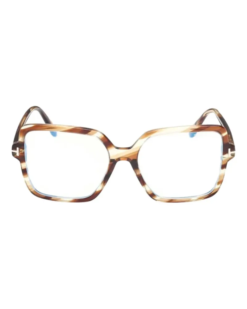 Tom Ford Brille mit eckigem Gestell - Braun Braun