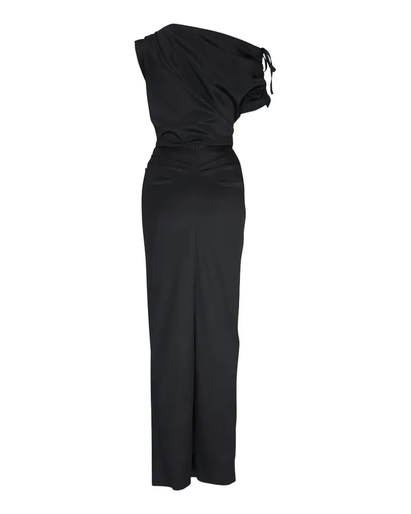 Talbot Runhof Drapiertes One-Shoulder-Kleid - Schwarz Schwarz