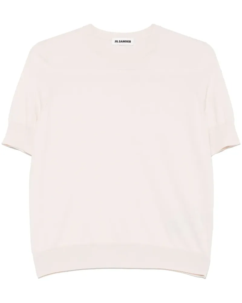 Jil Sander Fein gestricktes T-Shirt - Rosa Rosa