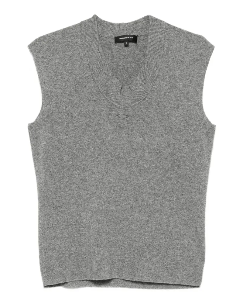 Barbara Bui ribbed-neck vest - Grau Grau