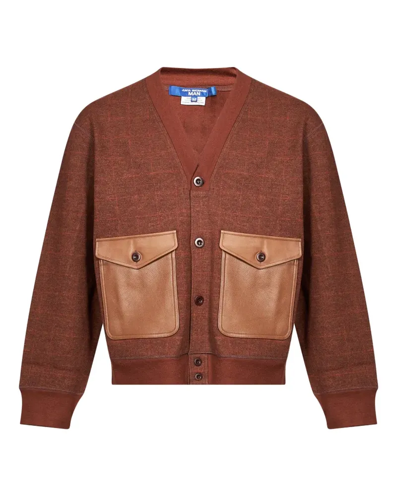 Junya Watanabe Cardigan mit Karomuster - Braun Braun