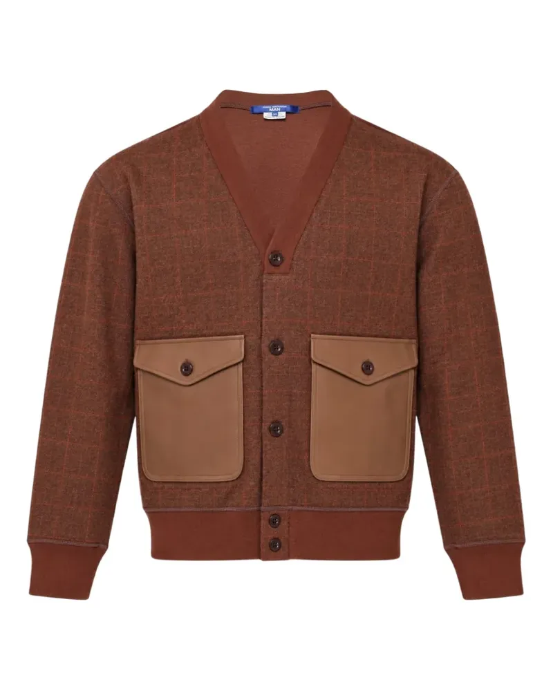 Junya Watanabe Cardigan mit Karomuster - Braun Braun