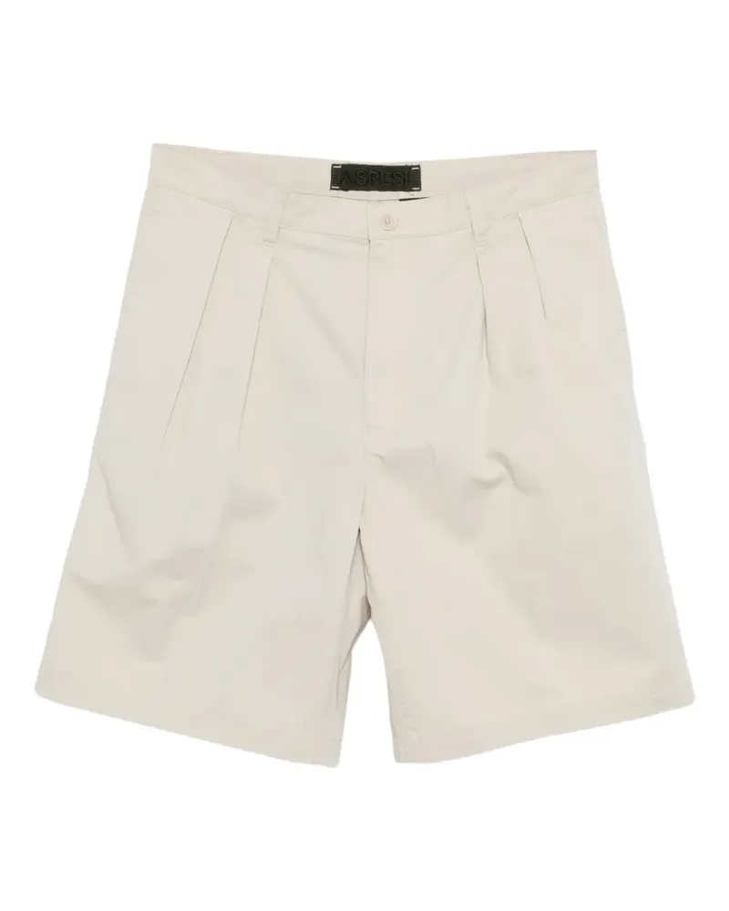 ASPESI pleated cotton shorts - Nude Nude