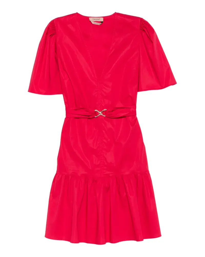 Twin-Set belted mini dress - Rot Rot