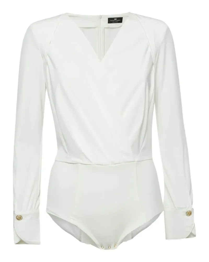 Elisabetta Franchi Body im Wickelstil - Weiß Weiß