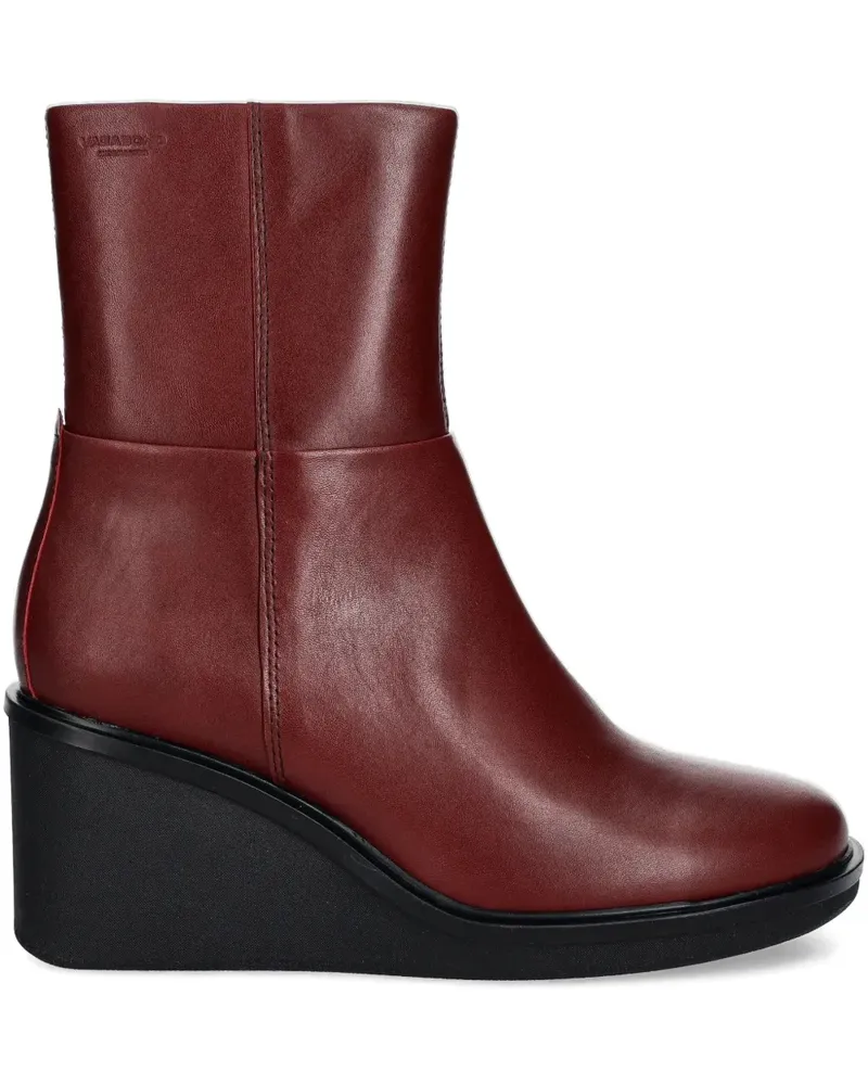 Vagabond Deena Wedge-Stiefel mit Reißverschlussdetail 60mm - Rot Rot