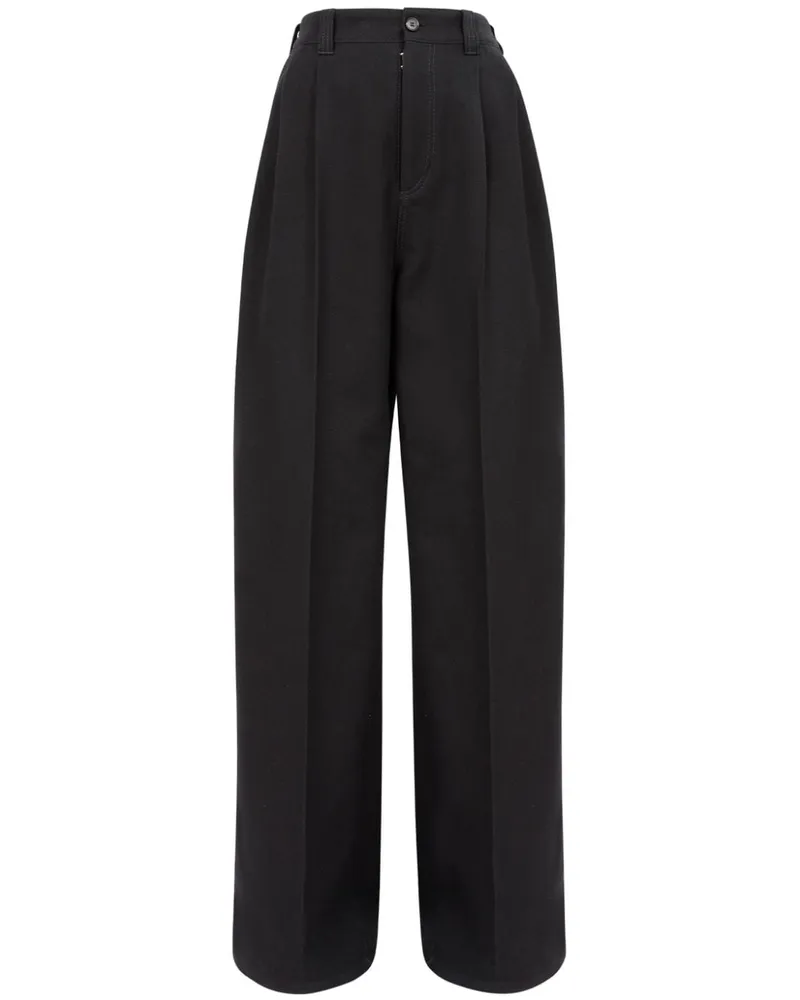 Maison Margiela Taillenhose mit weitem Bein - Schwarz Schwarz