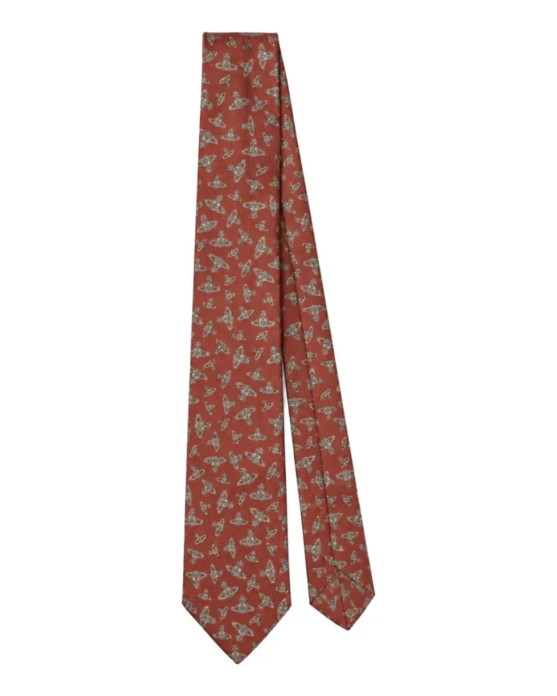Vivienne Westwood Orb-pattern silk tie - Braun Braun