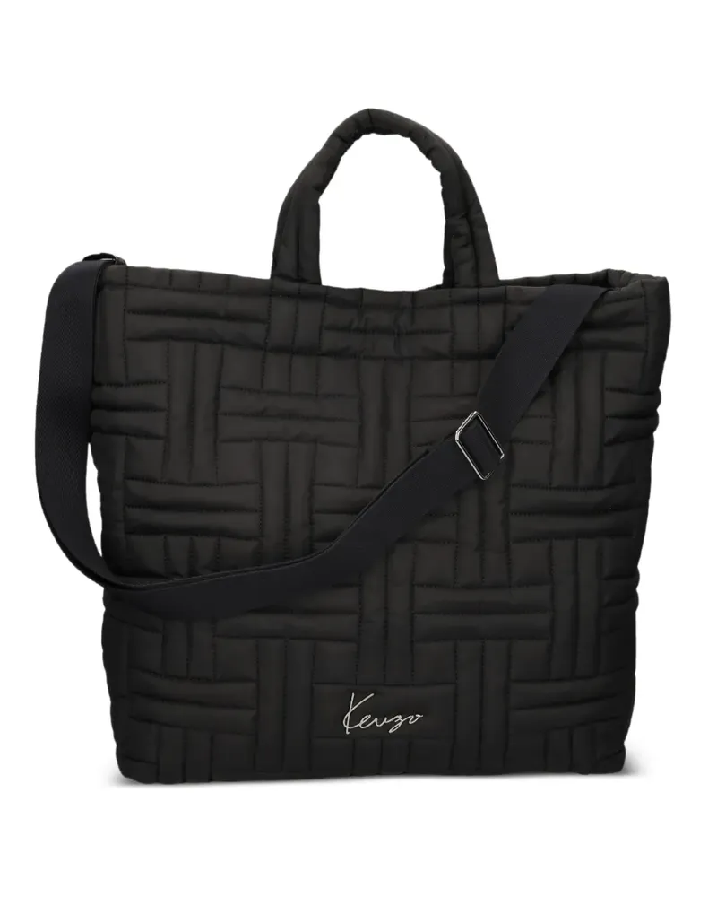 Kenzo Shopper mit Logo-Schild - Schwarz Schwarz