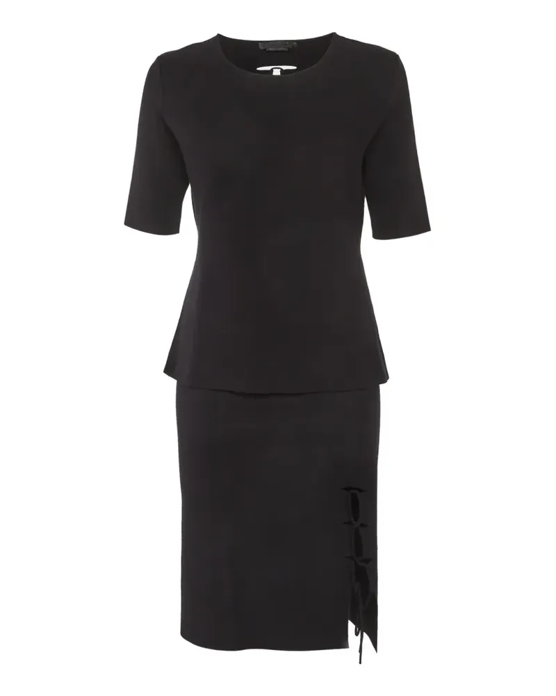 Alexander Wang short-sleeve lace-up skirt set - Schwarz Schwarz
