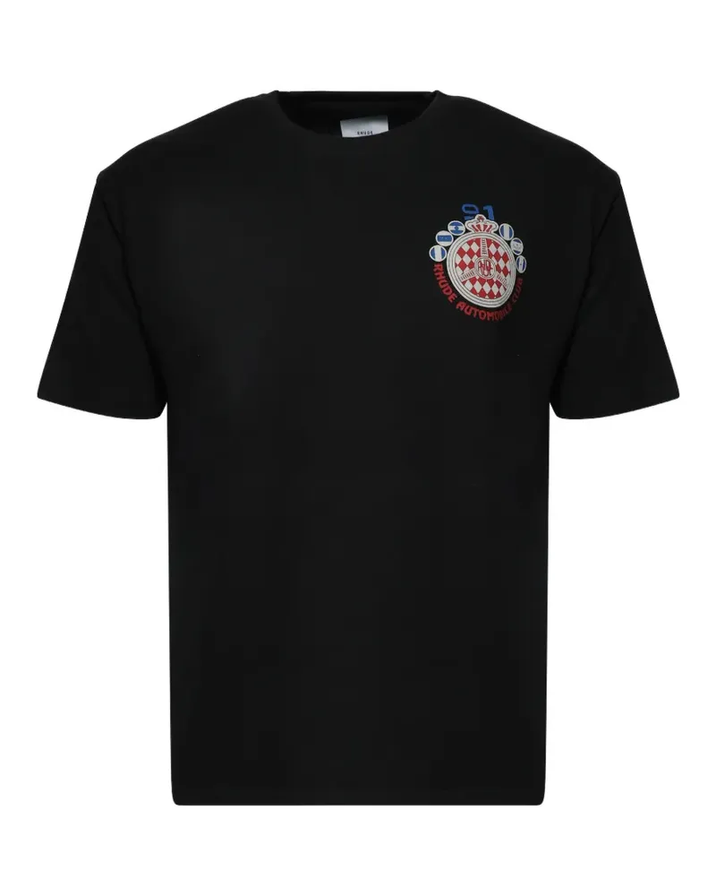 RHUDE Automobile Club T-shirt - Schwarz Schwarz