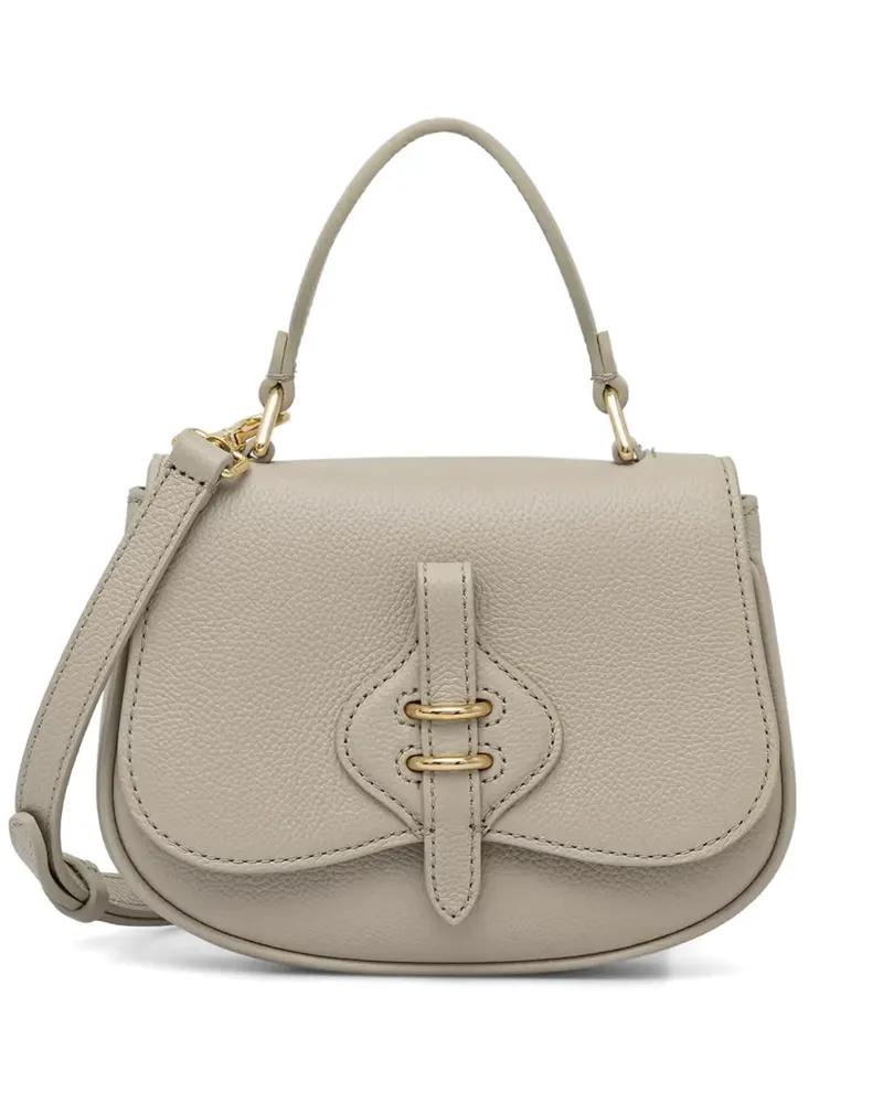Coccinelle Schultertasche aus gekörntem Leder - Nude Nude