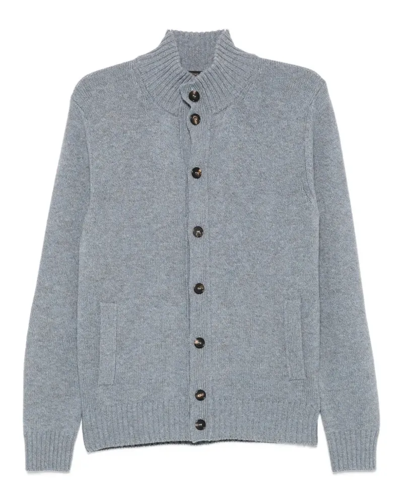 Zanone button-up high-neck cardigan - Blau Blau