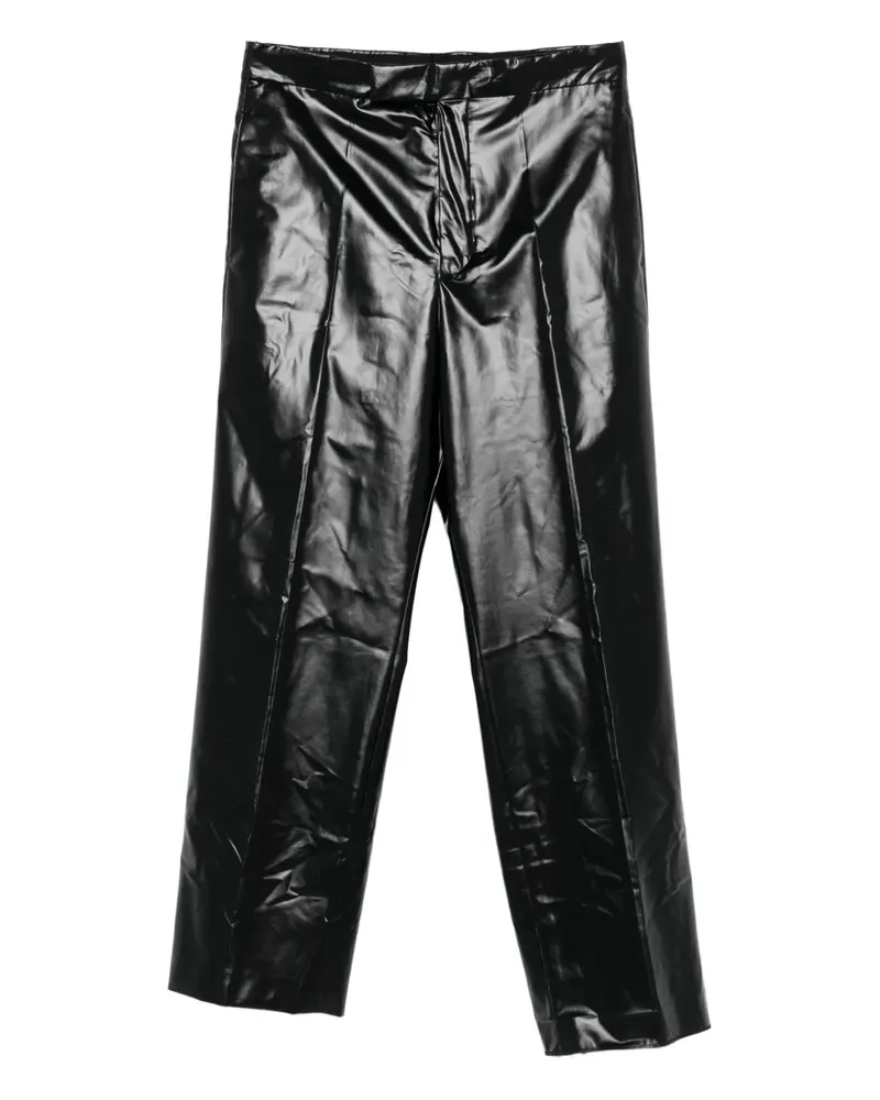 Sapio Hose mit Lackleder - Schwarz Schwarz