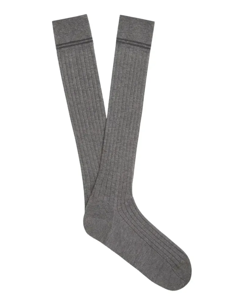 Ermenegildo Zegna ribbed socks - Grau Grau
